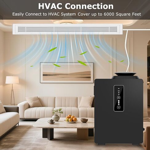 2026 Upgraded 6000 Sq.Ft HVAC Scent Diffuser Machine Kit, Includes 2 Premium Oils, Wi-Fi Control, 1000ML Waterless Cold Air Aromatherapy Essential Oil Hotel Scent Fragrance Diffuser for Large Room in Saudi Arabia