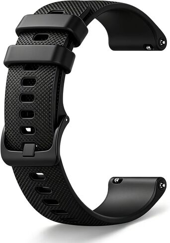 Replacement Watch Bands Compatible with Timex Indiglo, 20mm Soft Silicone Adjustable Wristband, Quick Release Watch Strap for Men Women, Black in Saudi Arabia