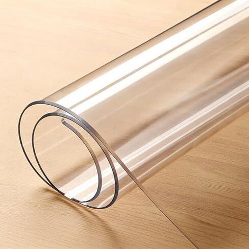 Clear Vinyl Runner Mat, 1.5mm Thick Plastic Carpet for Hallway, Entryway, Kitchen & Living Room, 4x30ft (48x360in) - Durable, Non-Slip Floor Protection in Kuwait