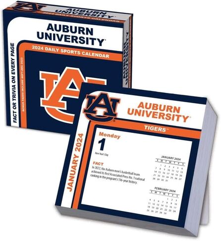 TURNER SPORTS Auburn Tigers 2025 Box Calendar (25998053003) in Saudi Arabia