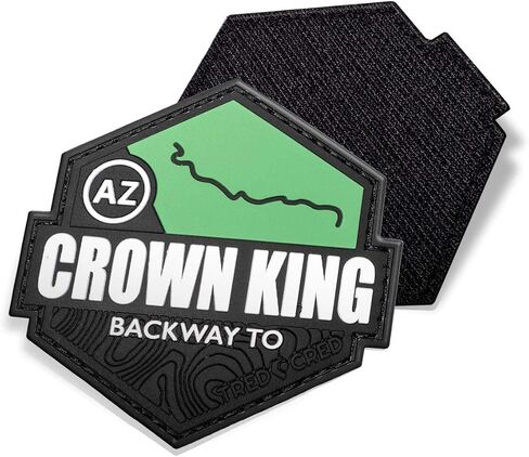 Backway to Crown Kings Trail Patch 4x4 Off-Roading Rubber PVC with Hook & Loop Backing in Saudi Arabia