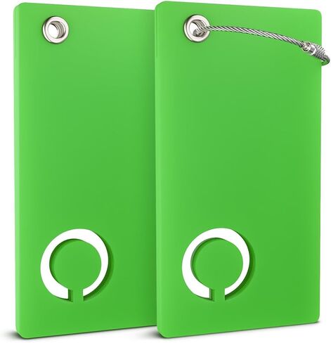 Shacke Luggage Tags with Initial Letter – 2 Pack Suitcase Tags with Privacy Cover, Clear & Privacy Screens, Steel Cable Loops & Zipper Pulls - (Green, V) in Saudi Arabia