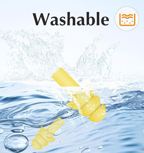 Rubber Ear Plugs, Small Ear Plugs for Sleeping 6 Pairs Reusable Soft Earplugs, Compact Noise-Reducing Design for Sleep, Travel, and Work, Comfortable Fit with Carrying Case in Saudi Arabia