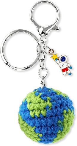 Mary Theme keychain,Astronaut Keychain,Astronaut,Earth,Star Charms, Crochet Keychain, Bag Accessory, Bag Charm,Sci-Fi Gift for Space Lovers TeensGift for Space Lovers Teens in Saudi Arabia
