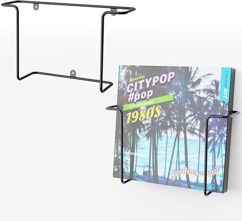 2 Packs Vinyl Wall Mount Holder,Vinyl Record Wall Mount Shelves for Vinyl Display,Metal Floating Record Wall Display Shelves for Frame Album in Saudi Arabia