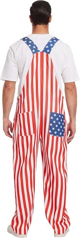American Flag Overalls for Men Striped Patriotic Onesie 4th of July Bib Independence Day Romper USA Oversized Jumpsuit in Saudi Arabia
