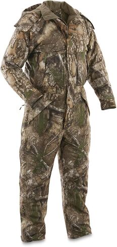 Guide Gear Men's Dry Waterproof Hunting Coveralls with Hood, Insulated Camo Hunt Overalls in Kuwait