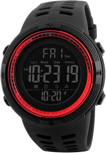 Men's Digital Sports Watch, Waterproof Military Wristwatch with Stopwatch Countdown Auto Date Alarm, Tactical Outdoor Watches for Men in Saudi Arabia