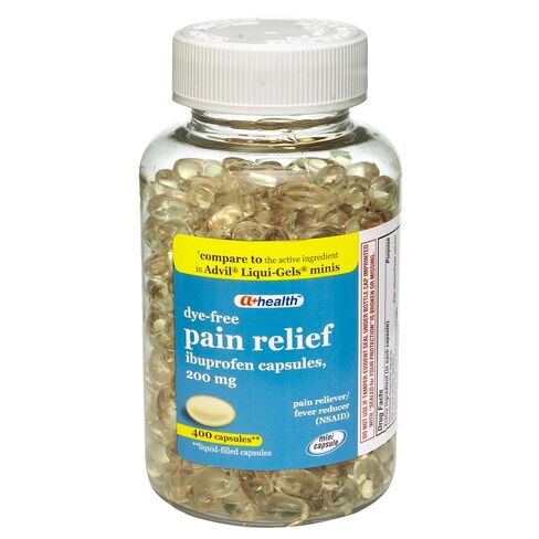 A+Health Dye-Free Ibuprofen 200 Mg Mini Softgels, Pain Reliever/Fever Reducer (NSAID), 400 Count in Saudi Arabia