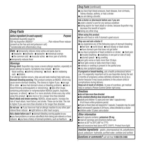 A+Health Dye-Free Ibuprofen 200 Mg Mini Softgels, Pain Reliever/Fever Reducer (NSAID), 400 Count in Saudi Arabia