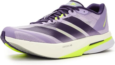 حذاء الجري Adidas للنساء، Adizero Boston 13، مسحوق برقوقي/أرجورا بلوم/بنفسجي مفضل، 7.5، C - متوسط in Kuwait