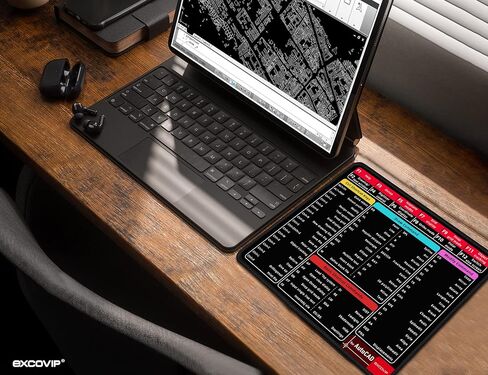 لوحة ماوس كبيرة مقاس XL من ablieve، لوحة ماوس قصيرة CAD، لوحة ماوس كمبيوتر ممتدة/حصيرة مكتب مع حواف مخيطة للاعبين والمكتب والمنزل (800 × 300 مم) 0034 in Kuwait