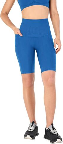 Fanka Powerband Resistance 9" Biker Shorts with Side Pocket,Tummy Control Yoga Workout Shorts in Saudi Arabia