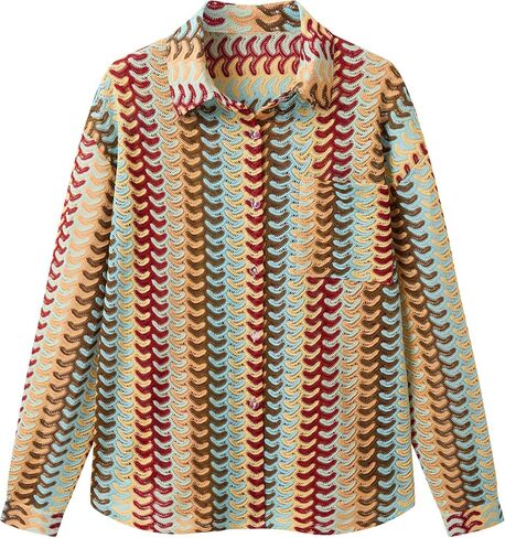 ZAFUL Womens Beach Cover Up Summer Lightweight Cardigans Crochet Boho Swimsuit Cover Up Long Sleeve Cardigans Beach Wear in Kuwait