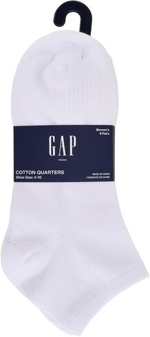 GAP Womens Ribbed Quarter Cut Socks, 6-Pack Adult Socks, Soft & Stretchy, Comfortable in Kuwait