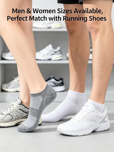 6 Pairs Low Cut Ankle Socks for Women Men, Silicone Anti-Slip No Show Socks with Soft Breathable Cotton Cushioned Heel, Fit US Size 6-10.5/6-9.5, Black White Grey in Kuwait