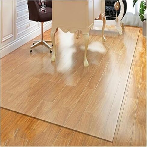Transparent Vinyl Floor Protector Mat - Durable, Non-Slip, Scratch-Resistant C Runner Rug Cover for Tables, Chairs, Pets - Custom Size Options (2x28ft/24x336in) in Saudi Arabia