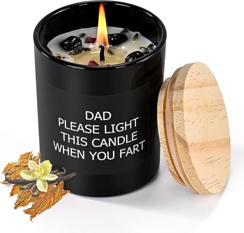 WEMEET Candle Gifts for Father, Dad Birthday Gifts for Daughter Son, 7oz Scented Candle for Fathers Day, Christmas, Smoked Vanilla Candle Gift for Thanksgiving Day, Halloween in Saudi Arabia