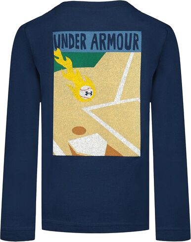 Under Armour Boys' Long Sleeve Logo Graphic T-Shirt, Lightweight & Breathable, Relaxed Fit in Kuwait