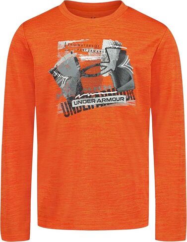 Under Armour Boys' Long Sleeve Logo Graphic T-Shirt, Lightweight & Breathable, Relaxed Fit in Kuwait