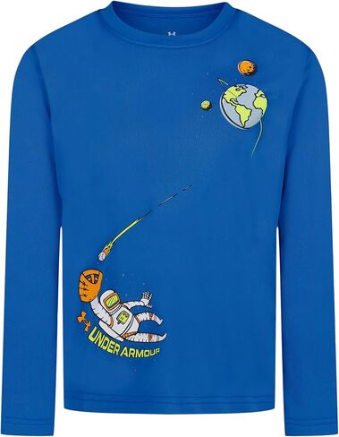 Under Armour Boys' Long Sleeve Logo Graphic T-Shirt, Lightweight & Breathable, Relaxed Fit in Kuwait