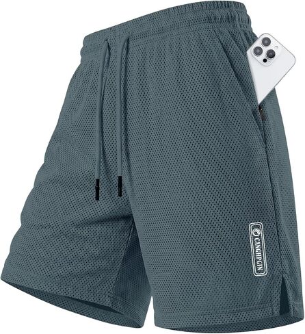 CANGHPGIN Men's Basketball Shorts 9" Mesh Quick Dry Lightweight Athletic Gym Workout Shorts with Zipper Pockets Drawstring in Saudi Arabia