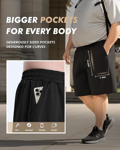 BOOJO 3 Pack Big and Tall Mens Gym Shorts & Shirts in Saudi Arabia