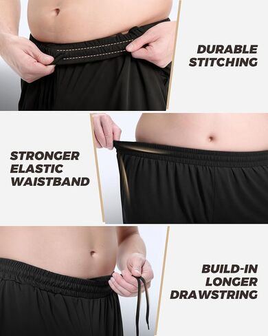 BOOJO 3 Pack Big and Tall Mens Gym Shorts & Shirts in Saudi Arabia