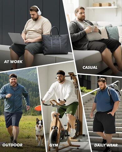 BOOJO 3 Pack Big and Tall Mens Gym Shorts & Shirts in Saudi Arabia