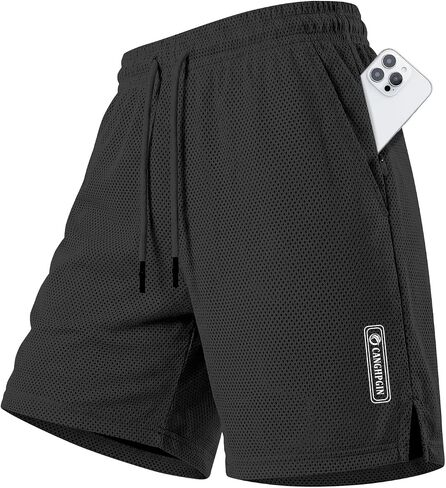 CANGHPGIN Men's Basketball Shorts 9" Mesh Quick Dry Lightweight Athletic Gym Workout Shorts with Zipper Pockets Drawstring in Saudi Arabia