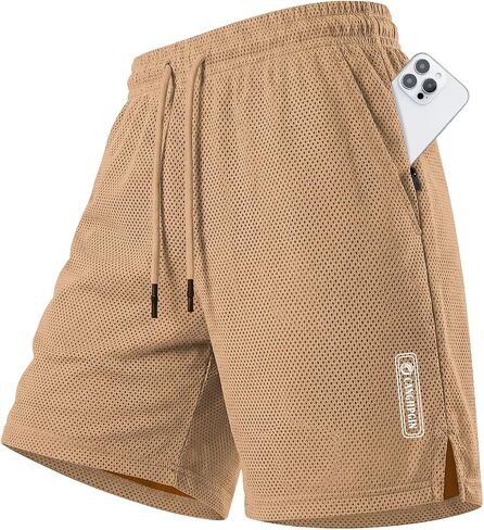 CANGHPGIN Men's Basketball Shorts 9" Mesh Quick Dry Lightweight Athletic Gym Workout Shorts with Zipper Pockets Drawstring in Saudi Arabia