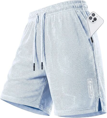 CANGHPGIN Men's Basketball Shorts 9" Mesh Quick Dry Lightweight Athletic Gym Workout Shorts with Zipper Pockets Drawstring in Saudi Arabia