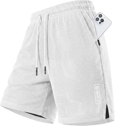 CANGHPGIN Men's Basketball Shorts 9" Mesh Quick Dry Lightweight Athletic Gym Workout Shorts with Zipper Pockets Drawstring in Saudi Arabia