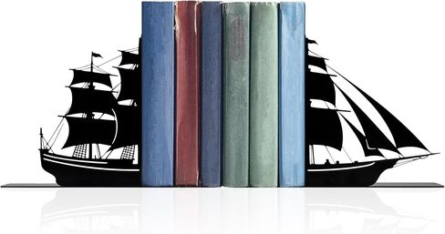 Decorative Bookends, Nautical Theme, Pirate Ship and Sailboat Design, Boys Room and Nursery Decor in Saudi Arabia