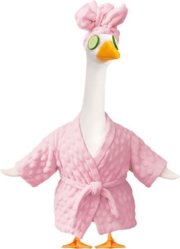 Porch Goose Outfit Winter Porch Goose Outfit for 23" Cement or Plastic Goose,Lady Porch Goose Bathrobe,Christmas Porch Goose Outfits ,Holiday Porch Goose Outfits (Yellow) in Saudi Arabia
