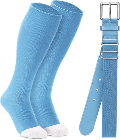 XZQTIVE Baseball Socks and Belt Combo Set Adjustable Softball Socks and Belt for Youth Adult in Kuwait