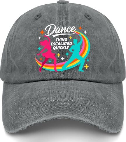 Dance Thing Escalated Quickly Hat for Womens Vintage Washed Distressed Baseball in Kuwait