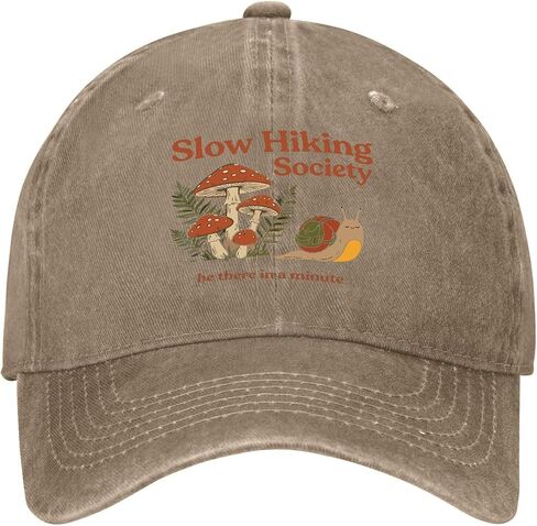 Slow Hiker Society Be There in A Minute Hats for Women Vintage Washed in Kuwait