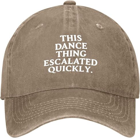 This Dance Thing Escalated Quickly Hat for Womens Aesthetic Washed Distressed in Kuwait