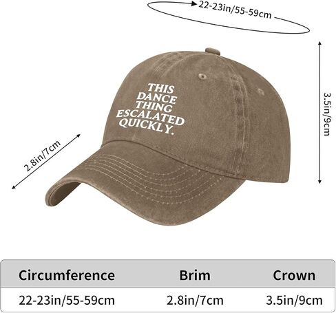 This Dance Thing Escalated Quickly Hat for Womens Aesthetic Washed Distressed in Kuwait