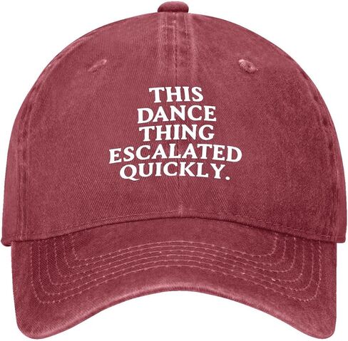 This Dance Thing Escalated Quickly Hat for Womens Aesthetic Washed Distressed in Kuwait