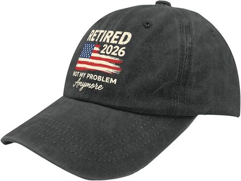 Retired 2026 Not My Problems Anymore Hats for Men Low Profile Washed Distressed in Kuwait