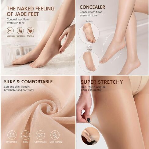 30D Pantyhose for Women, 2PCS High Waisted Control Top Tights for 59-77°F in Kuwait