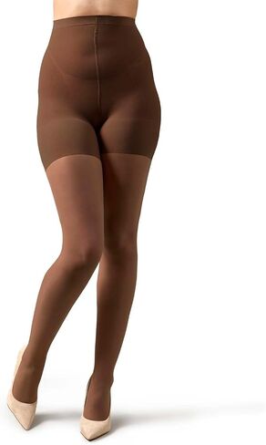 MeMoi 2 Pair Women's Satin Sheer Shaper Top 18-Denier Pantyhose in Kuwait