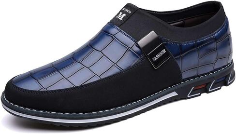 Men's Casual Dress Oxford Shoes Business Office Loafers Leather Fashion Dress Sneakers Comfort Walking Driving Shoes in Saudi Arabia