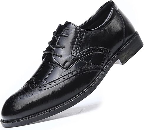 Men's Wingtip Dress Shoes Casual Brogue Oxford Shoes Formal Business Shoes in Kuwait