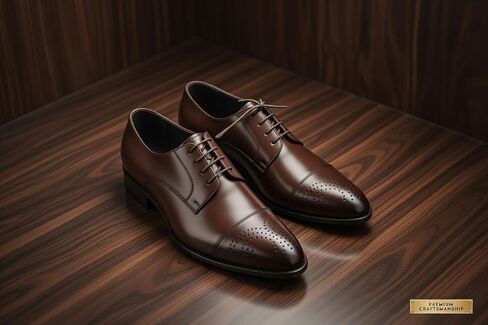 Men's Dress Shoes Handmade Leather Formal Business Oxford Shoes Premium Brogue Derby Retro Dress Shoes for Men Business Professional & Formal Occasions – Polished Espresso Lace-Up Executive Footwear in Kuwait