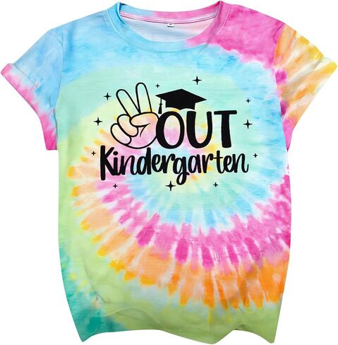 Kids Last Day of School Shirt Out Kindergarten Happy Graduation Tshirt Boys Girls Funny End of Year Summer Vacation Top in Kuwait