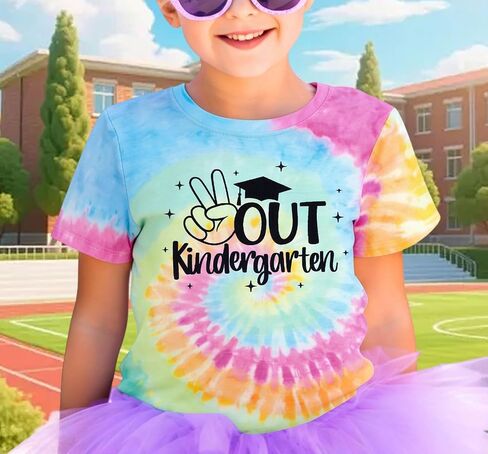 Kids Last Day of School Shirt Out Kindergarten Happy Graduation Tshirt Boys Girls Funny End of Year Summer Vacation Top in Kuwait