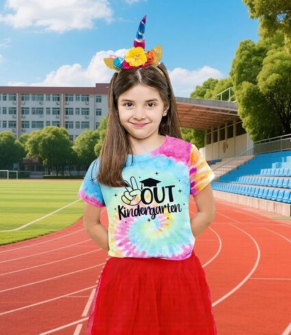 Kids Last Day of School Shirt Out Kindergarten Happy Graduation Tshirt Boys Girls Funny End of Year Summer Vacation Top in Kuwait